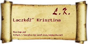 Laczkó Krisztina névjegykártya