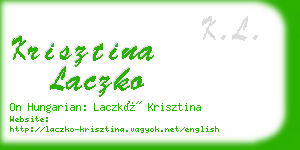 krisztina laczko business card